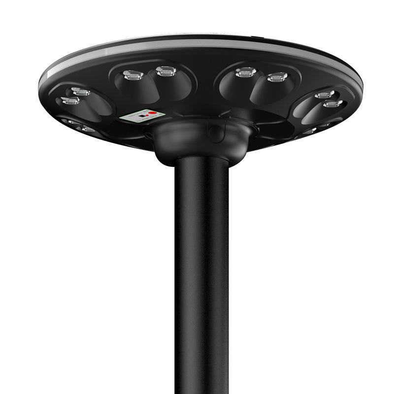 UFO, solar garden light, solar yard light, solar lighting, Solar smart light, waterproof, dust proof, tough weather resistance, IP65, RGB decorative ring, ultra bright LEDs. motion sensor control, remote controller