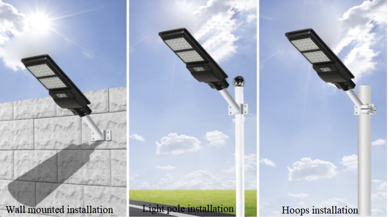 solar garden and path light, solar light LED ultra bright, solar street light for farm land, solar powered street light for forest, solar area light with radar sensor, solar garage light with post, high lumen, no wire solar street light. free charge, off-grid, solar energy, LED moudel reflector cup
